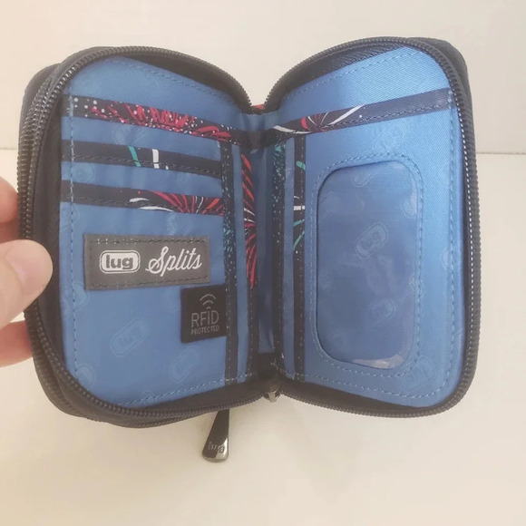 Lug Splits Fireworks Navy Wallet. - Picture 9 of 10